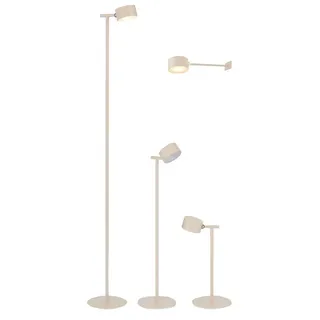 NORTHPOINT LED Stehlampe 3-in-1 Leselampe Dimmbar Flexibel als Steh- Tisch- & Wandleuchte Warmweißes Licht (3000K) Innen & Außen Höhenverstellbar bis 120 cm (beige)