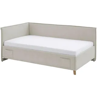 Meise Möbel meise.möbel Polsterbett Fun mit Lattenrost Stoff Beige 140 x 200 cm