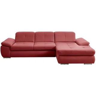 Beldomo Speed Ecksofa , Rot , Leder , Echtleder , Rindleder , Uni , Ottomane rechts, L-Form , 321x195 cm , Goldenes M , Typenauswahl, Fußauswahl, Lederauswahl, Stoffauswahl, seitenverkehrt erhältlich, Bettfunktion erhältlich, Hocker erhältlich, Rückenfutter, individuell planbar , Wohnzimmer, Sofas & Couches, Wohnlandschaften, Ecksofas