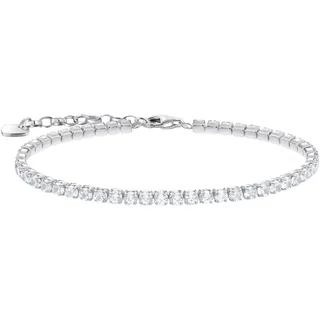 Thomas Sabo Tennisarmband mit weißen Steinen Silber Recyceltes 925 Silber 19