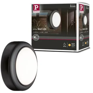 Paulmann Außenwandleuchte Kunststoff 15,2 cm IP44 8W 560lm grau