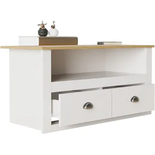 VCM Balusa TV-Lowboard 99 cm Weiß Holz