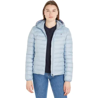 Tommy Hilfiger Damen Jacke Padded Global Stripe Jacket Übergangsjacke, Blau (Breezy Blue), M