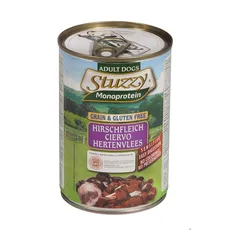 Stuzzy Dog Monoprotein Hirsch, Hundefutter nass, 6 Dosen x 400 g, 2.4 kg