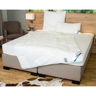 Beco Microfaserbettdecke "BeCo Medibett MF50 Made in Green 135x200 cm und weitere Größen" leicht Füllung Polyester Bezug Baumwolle 1 Stk. tlg. Made in EU, allergiker geeignet (Hausstauballergiker), weiß, neutral