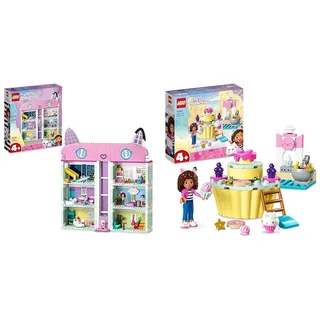 LEGO 10788 Gabby's Dollhouse Spielzeug-Set, 8 Zimmer & 4 Etagen Gabbys Puppenhaus Spielzeug & 10785 Gabby's Dollhouse Kuchis Backstube Set