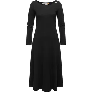 A-Linien-Kleid RAGWEAR "A-Linien-Kleid Appero Long", Damen, Gr. M, N-Gr, schwarz, Obermaterial: 70% Baumwolle CO. 30% Polyester PES., Kleider A-Linien-Kleid