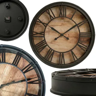 Wanduhr ARON im Industrial-Style, Metall, Ø 39 cm - Bunt