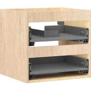 Mexen Box-A Unterschrank-Korpus 50 cm, 2 Schubladen, Eiche - 91AX0-0500-470-2-81 - Braun