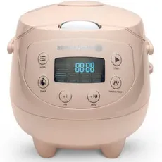 Reishunger Digitaler Mini Reiskocher 0,6 Liter, 350 Watt, Pink, 542-MDRK-PI