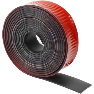 Vefhby Gummistreifen Selbstklebend Gummimatte 25mm(B) x 1.5mm(D) x 6m(L) Neopren Gummimatten Gummiplatte Vollgummi Gummiprofil für Dichtungen Abdeckung DIY Anti-Vibration Anti-Rutsch