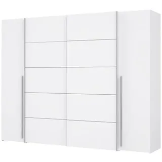 Forte Schwebetürenschrank Narago 270 x 210 x 61 cm Weiß