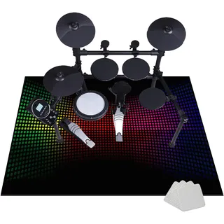 JaevKwzy 160 x 120 cm Elektronisch Schlagzeug Teppich Snare Drum Rug - Schallschutz Teppich - Schallschutzmatte - Drum-Teppich - rutschfeste Trommelmatte - Schalldicht Teppiche