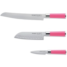 F. DICK Pink Spirit Set (3-Teiliges Messerset, bestehend aus Santoku/Officemesser/Brotmesser, Küchenmesser) 81798000-79