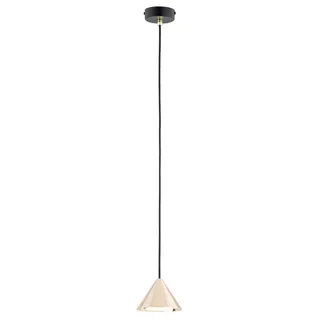 Hängeleuchte ELIT aus Stahl in Schwarz matt und Gold