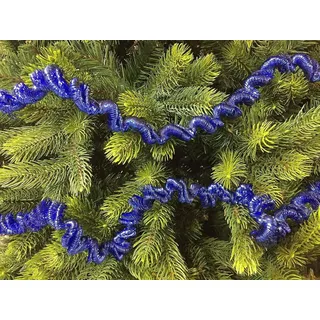 Dmora - Weihnachtsdekoration Morteratsch, Weihnachtsdekor, Weihnachtsornament, Festliche Dekoration, Made in Italy, 2000x7 h7 cm, Blau