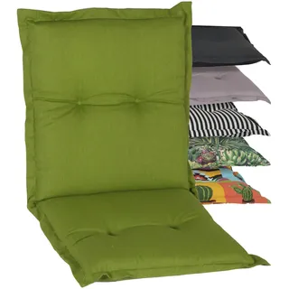 Beo Gartenstuhlauflage Niedriglehner Wasserabweisend Nizza | Made in EU Premium-Qualität | Niedriglehner Auflagen UV-beständig und waschbar | Atmungsaktive Stuhlauflage Niedriglehner in Hell-Grün