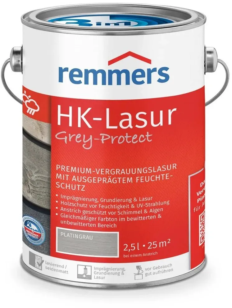 Bild von HK-Lasur 2,5 l platingrau