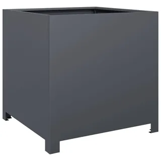 vidaXL Pflanzkübel Anthrazit 50/50/50 Cm Stahl , Metall , Rechteckig , 50x50x50 cm , Gartenzubehör, Hochbeete