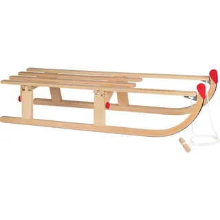 NIJDAM Hörnerrodel Klappschlitten Davos Holz beige (110)
