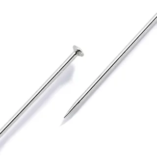 Prym 024173 Stecknadeln, 0,60 x 30mm, silberfarbig, 50g, Kunststoffdose