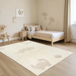 MERINOS »Eclipse kids Dinos« rechteckig 14 mm Höhe Teppich, für Kinderzimmer, Kinderteppich, Spielteppich, Pflegeleicht,