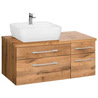WELLTIME Waschbeckenunterschrank Davos 90 x 55 cm Beige