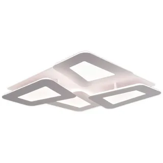 NÄVE Leuchten LED Deckenleuchte Simen, weiß Metall, Kunststoff B/H/T: ca. 48x8x48 cm - weiß