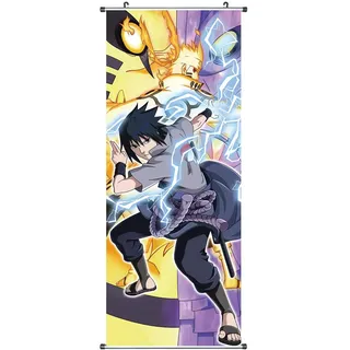 CoolChange Großes Rollbild | Kakemono aus Stoff | Poster 100x40cm | Bijuu Moodo | Motiv: Sasuke Uchiha Bild 2
