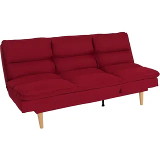 MCW Schlafsofa MCW-M79, Gästebett Schlafcouch Couch Sofa, Schlaffunktion Liegefläche 180x110cm ~ Stoff/Textil bordeaux