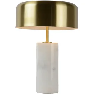 Lucide Tischleuchte , Messingfarben , Metall , rund , 36.5 cm , RoHS, Reach , Schnurschalter , Lampen & Leuchten, Innenbeleuchtung, Tischlampen, Tischlampen