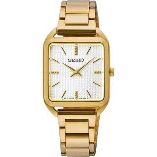 Seiko SWR078P1 Damenuhr Rechteckig Goldfarben - Gold