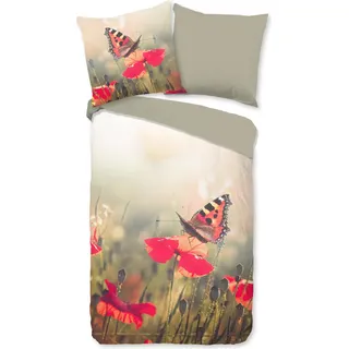 Duvet cover Good Morning 155x220 + 1* 80x80 cm - flowers and butterflies - Bunt