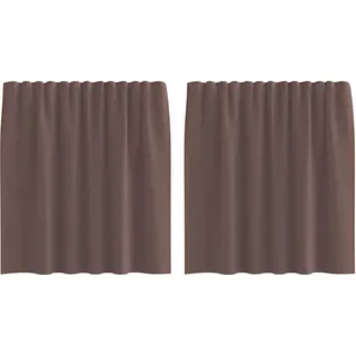 vidaXL Voile Vorhänge mit Lasche 2 Stk. Braun - Braun