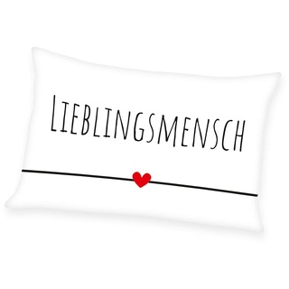 Herding Lieblingsmensch Soft-Velboa Kissen, 30 x 50 cm,