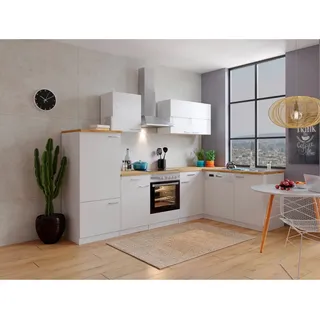 Winkelküche Hamm L-Form 280 x 172 cm E-Geräte weiß