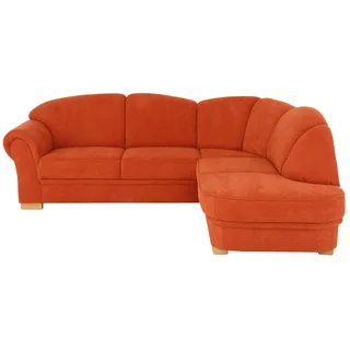 Home Affaire Ecksofa »Amrum L-Form« wahlweise mit Bettfunktion und Ottomane links/rechts orange