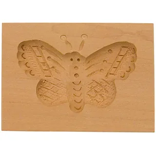 Städter 841185 Springerles- Model "Schmetterling" Backform, Holz, braun, 8 x 5,5 x 3 cm,