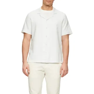 s.Oliver Kurzarmhemd, mit Struktur Muster, weiß