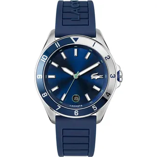 Lacoste Analog Quarzuhr für Herren Kollektion TIEBREAKER mit Blaues Silikonarmband - 2011125