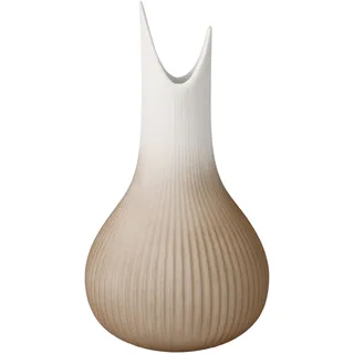 Tischvase GOEBEL "Vase Raindrop", sand, B:8cm H:15cm T:8cm, Porzellan, Vasen, Tischvase