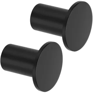 SAYAYO Garderobenhaken Schwarz, Kleiderhaken Wand Haken zum Schrauben Handtuchhaken Edelstahl Wandhaken Garderobe, 2 Stück Kleiderhaken Schwarz für Badezimmer, Küche