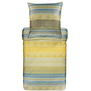 Bassetti Mako-Satin Bettwäsche Italia In Algeri G1 1 Bettbezug 155 x 220 cm + 1 Kissenbezug 80 x 80 cm, grau, 9311724