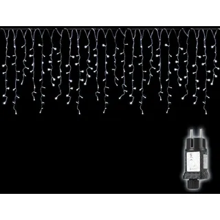 salcar 10m Lichterkette Weihnachten Innen Außen, 400er LED Eisregen Lichtervorhang Fenster, Weihnachtsbeleuchtung Stecker 31V mit 8 Modi und Memory-Funktion, Kaltweiß