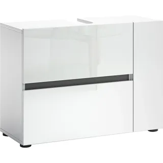 WELLTIME Waschbeckenunterschrank 1 Klappe, 1 Tür, 1 Schublade 83 x 62 cm Weiß