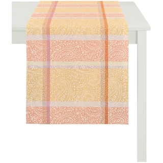 Tischdecke APELT "6106 SPRINGTIME, Paisley, Frühjahrsdeko, Frühling" Gr. 3, bunt (orange, bunt), B:85cm L:85cm, Polyester, Tischdecken, Tischdecke