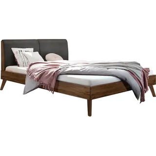 HASENA Bett Simone 20 Nussbaum 2023 Polsterkopfteil smoke 140x200 - Braun