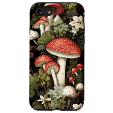 Hülle für iPhone SE (2020) / 7 / 8 Pilz Waldszene Holunderbeeren Pilze Natur Pilze