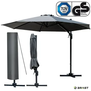Brast Alu Ampelschirm Ø300 cm grau 