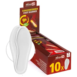 ThermoPad Sohlenwärmer - DAS ORIGINAL: 5, 10 oder 30 Paar Wärmepads (erhältlich in 5 Größen) - Einlegesohle für 9 Stunden Wärme I Fußwärmer Pads I Extra warme Wärmesohle M für Schuhe & Skischuhe